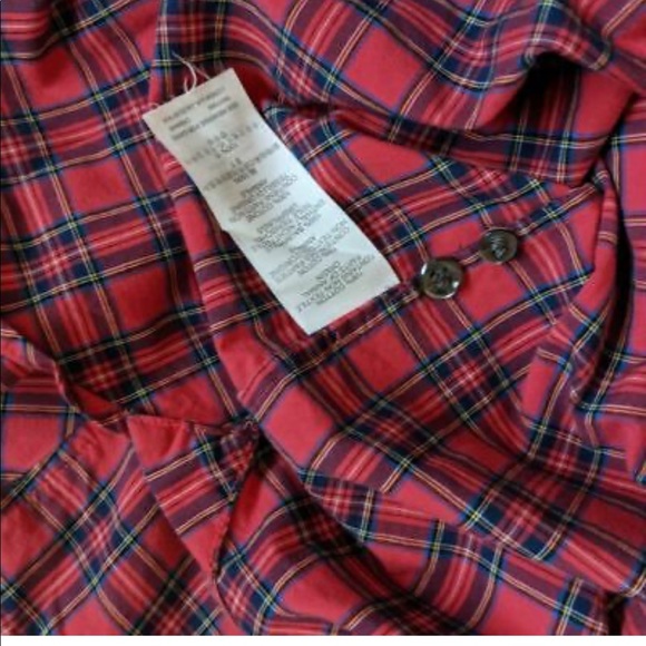 JCrew red tartan popover shirt - Picture 5 of 5